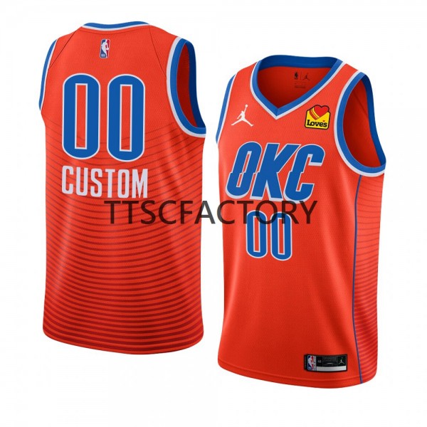 Oklahoma City Thunder Trikot Benutzerdefinierte Nike 2022-23 Statement Edition Orange Swingman - Herren Oklahoma City Thunder Trikot Benutzerdefinierte Nike 2022-23 Statement Edition Orange Swingman - Herren